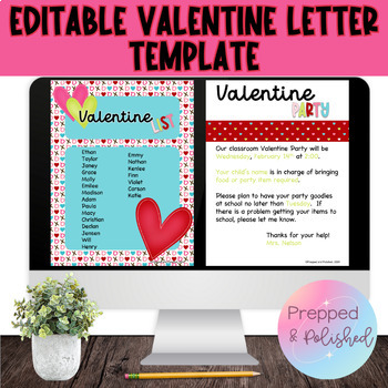 Preview of Valentine's Day Letter To Parents Template - Editable-PowerPoint & Google Slides