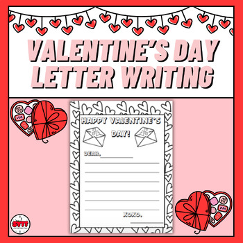 Preview of Valentine's Day Letter Writing and Coloring