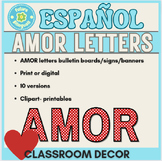Valentine's Day Letters "AMOR"- Print or digital for board