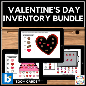 Preview of Valentine's Day Life Skills Inventory and Stocking Bundle Digital Boom Cards™