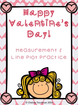 Preview of Valentine's Day Line Plot & Measurement FREEBIE