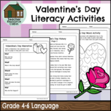Valentine's Day Literacy Activities and Letter Writing (Gr
