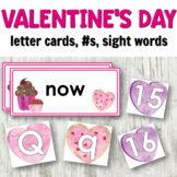 Valentine's Day Literacy Centers: Letter Cards, Sight Word