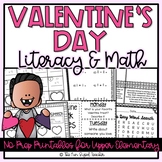 Valentine's Day Literacy & Math Packet NO PREP