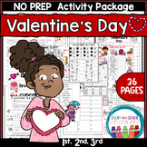 Valentine's Day Literacy & Math Worksheets | Valentine's D
