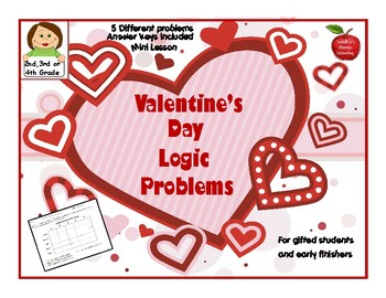 Preview of Valentine's Day Logic Problems for Gifted Students and Early Finishers