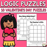 Valentine's Day Logic Puzzles 1st and 2nd Grade Brain Teasers