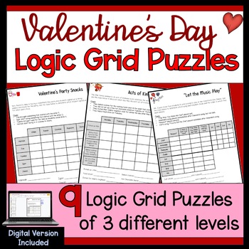 Preview of Valentine's Day Logic Puzzles