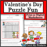 Valentine's Day Logic Puzzles Print or Digital Worksheets