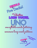 Valentine's Day Long vowel UNO card game BUNDLE!