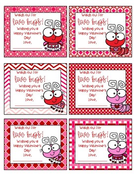 Preview of Valentine's Day Love Bug Tags (for parent helpers, office staff, colleagues)
