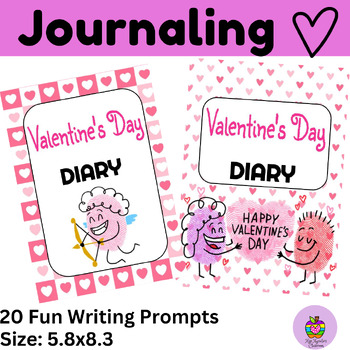 Preview of Valentine's Day Love Diary for Kids- Journal- Writing Prompts