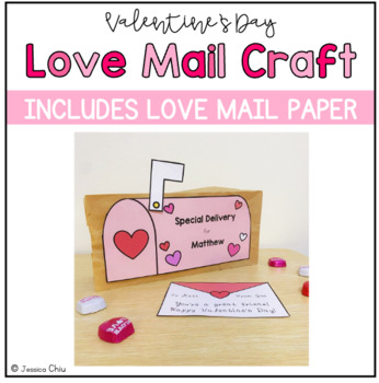Preview of Valentine's Day Love Mail Mailbox Craft | Card Exchange Bag | February Craft