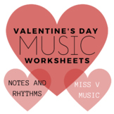Valentine's Day MUSIC Worksheets