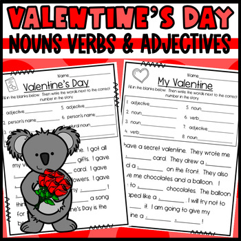 Preview of Valentine's Day Mad Libs: Make a Silly Story: Nouns, Verbs, and Adjectives
