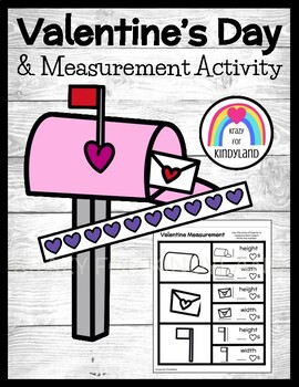 Valentine's Day Cube Measuring Non Standard Measurement for Preschool