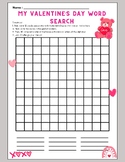 Valentine's Day Make Your Own Word Search