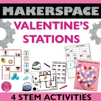 Preview of Valentine's Day STEM Activities Coding Robotics Unplugged Coding Ozobots Beebot