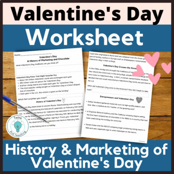 Preview of Valentines Day Worksheet for High School - Career Exploration - FACS