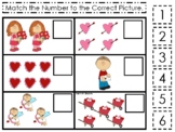 Valentine's Day Match the Number Preschool Math and Counti