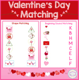 Valentine's Day Matching Colors/Shapes and Beginning Sound