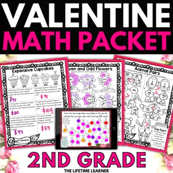 Preview of Valentine's Day Math | 2nd Grade Math Activities