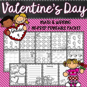 Preview of Valentine's Day Math Activities 4th Grade