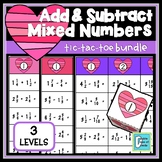 Valentine's Day Math Activities BUNDLE Adding Subtract Mix