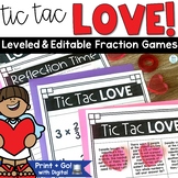 Valentine's Day Math Fractions Game Activities February Ce