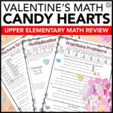 Valentine's Day Math Activities | Conversation Hearts Project Worksheets