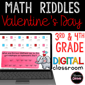 Preview of Valentine's Day Math Activities: Digital Google Classroom Slides