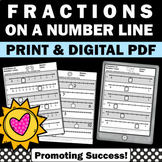 Valentines Fractions Introduction to Fractions on a Number
