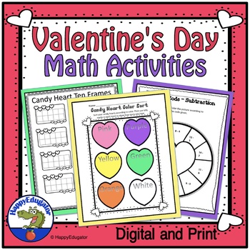 Preview of Valentine's Day Math Activities Grades K - 2