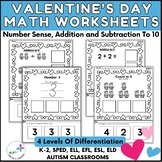 Valentine's Day Math Activities - Numbers 1-10 Worksheets 