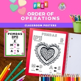 Valentine's Day Math - Order of Operations Posters - PEMDA