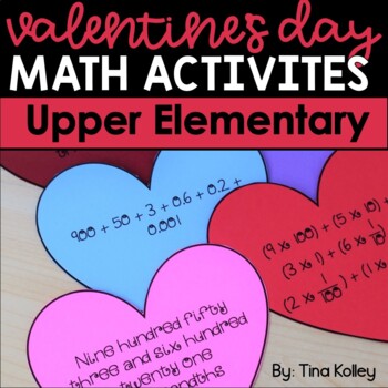 Preview of Valentine's Day Math Activities - Valentine's Day 5th Grade Math Activities