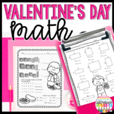 Valentine's Day Math Activities Worksheets 3rd & 4th Grade
