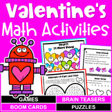 Valentine's Day Math Activities - Math Puzzle Worksheets, 