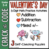 Valentine's Day Math Activity – 3-Digit Addition & Subtrac