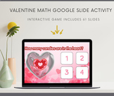 Valentine's Day Math Activity, Google Slide, PreK, Kinderg