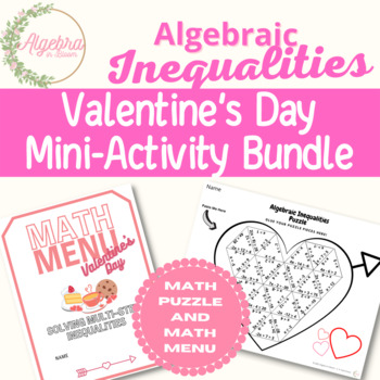 Preview of Valentine's Day Math Activity Mini Bundle // Algebraic Inequalities