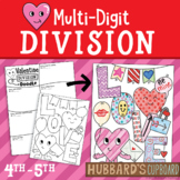 Valentine's Day Math Activity - Multi-Digit Division 4th/5