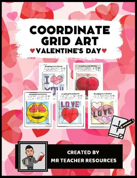 Preview of Valentine's Day Math Art - Coordinate Grid 