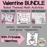 Valentine's Day Math BUNDLE for Grades 1-2/Worksheets/Game