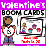 Valentine's Day Math Boom Cards for Addition Fact Fluency to 20