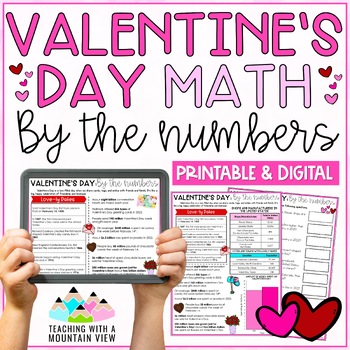 Preview of Valentine's Day Math By the Numbers | Math Enrichment Activity