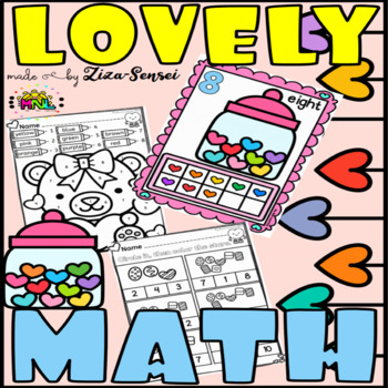 Preview of Valentine's Day Math CENTERS Mats Ten Frames 1-10 Packet