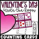Valentine's Day Math Center- Write The Room Counting Cards