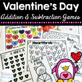 Valentine's Day Math 2nd Grade Addition & Subtraction Games