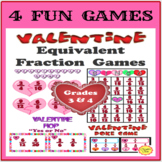 Valentine's Day Math Centers Equivalent Fraction Games: Pr